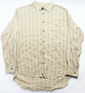 Woolrich (ウールリッチ) STRIPE SHIRT / カットオフ ストライプシャツ 美品 イエロー size L