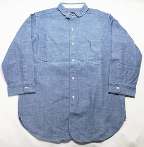 JELADO (ジェラード) Lower Shirts / ローワーシャツ 七分袖ワークシャツ JAGSH-012 美品 インディゴシャンブレー size 16(L)