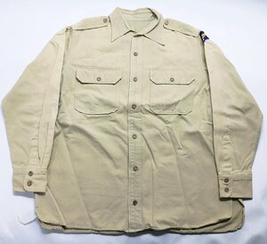 The REAL McCOYS (リアルマッコイズ) OFFICER SHIRTS / REAL McCOY MFG. オフィサーシャツ カーキ size 16 / ミリタリーシャツ