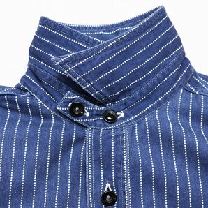 SugarCane (シュガーケーン) Wabash Stripe Work Shirt / ウォバッシュストライプ ワークシャツ sc25551 ネイビー size Mの画像5