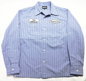 Addiction kustom the life (アディクション カスタム ザ ライフ) T/C STRIPE WORK SHIRT / ストライプワークシャツ A02-LSS01 美品 L