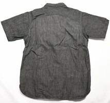 cushman (クッシュマン) Cotton Linen Herringbone Work Shirt / コットンリネンHB 半袖ワークシャツ Lot 25022 美品 チャコール size S_画像2