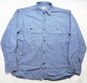 BuzzRickson's (バズリクソンズ) Blue Chambray Work Shirt / ブルーシャンブレーワークシャツ BR25995 ブルー size XXL