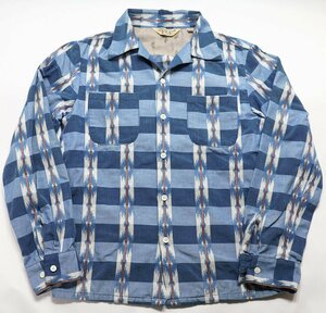 JELADO (ジェラード) Westcoast Shirt / ウエストコーストシャツ ネイティブジャガード SG72108 美品 ジタンブルー size M