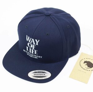 RATS (ラッツ) EMBROIDERY CAP / 刺繍キャップ WAY OF LIFE 24'SPA-0102 未使用品 NAVY × SILVER GRAY / スナップバックキャップ