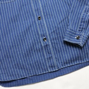 SugarCane (シュガーケーン) Wabash Stripe Work Shirt / ウォバッシュストライプ ワークシャツ sc25551 ネイビー size Mの画像4