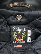 schott (ショット) Lot 613UST - ONE STAR RIDERS JACKET / ワンスター ダブルライダースジャケット #7164 美品 ブラック size 38 TALL_画像8