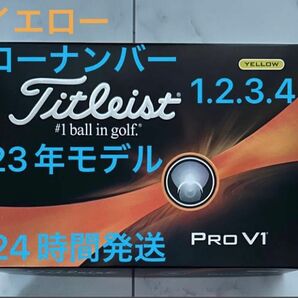 タイトリスト プロV1 PROV1 ゴルフボール(イエロー) 2023年モデル ローナンバー 1ダース(12個) 