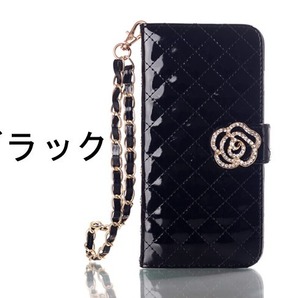 iphone6plus レザーケース アイフォン6sプラス ケース iphone6splus キルティングケース 手帳型 D ブラック