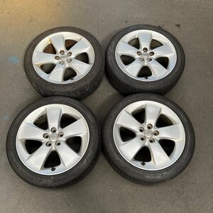 タイヤ付き純正ホイール4本セット　プリウス　ZVW30　17×7J　+50　100　5穴　215/45R17　2023年製　3ミリ