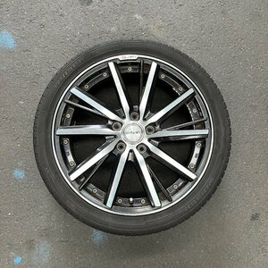 タイヤ付き社外ホイール1本　KYOHO STEINER S/F-V(共豊 シュタイナー)　18×7.0J　+53　114.3　5穴　225/40ZR18　2021年製　5ミリ