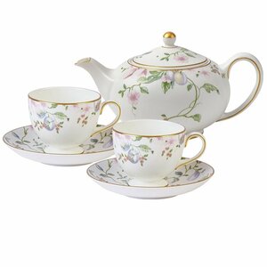 ウェッジウッド wedgwood 　春　花柄　ティーポット　ティーカップ　ソーサー　2客セット　洋食器 インテリア コーヒーカップ b556