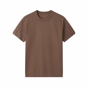 ブルネロクチネリ　BRUNELLO CUCINELLI メンズ　Tシャツ　刺繍ロゴ　丸首　無地　48-56　サイズ選択可能 b41