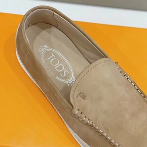 イタリア トッズ Tod's ロファー パンプス  レザー スエード メンズ シューズ カジュアル ベージュ 39～44 サイズ選択可能 b323の画像7