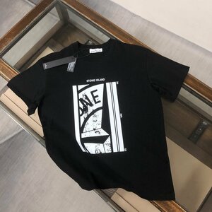 STONE ISLAND　ストンアイランド　メンズ　Tシャツ　半袖　イラスト　コットン　S-XL　サイズ選択可能