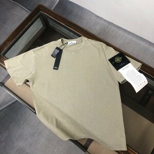 STONE ISLAND　ストンアイランド　メンズ　Tシャツ　半袖　無地　シンプル　コットン　男女兼用　XS-XL　サイズ選択可能 b444
