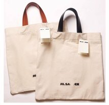 JIL SANDER ジルサンダー　男女兼用　トートバッグ　ハンドバッグ　キャンバス　帆布 b578_画像2