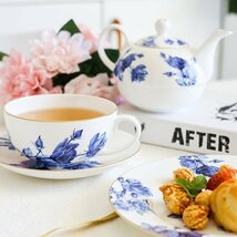 Aynsley エインズレイ　イギリス　洋食器　茶器　ローズ柄　薔薇　ティーポット＆カップ＆ソーサー　セット　お祝い　プレゼント_画像3