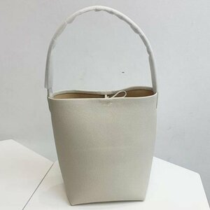 The Row The low America leather cow leather tote bag exhibition goods L white b698