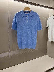 ブルネロクチネリ　BRUNELLO CUCINELLI メンズ　ポロシャツ　ニット　ビジネス　半袖　48-54　サイズ選択可能 b38