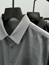 ブルネロクチネリ　BRUNELLO CUCINELLI メンズ　シャツ　ビジネス　長袖　刺繍ロゴ　M-XXL　サイズ選択可能　ブラック b325_画像6