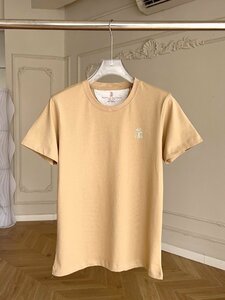 ブルネロクチネリ　BRUNELLO CUCINELLI メンズ　Tシャツ　半袖　背中文字　SLIMFIT　48-56　サイズ選択可能 b421