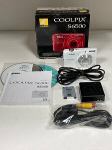 【ジャンク品】ニコン クールピクス S6500 / Nikon COOLPIX S6500 / コンパクトデジタルカメラ / ホワイト / 通電OK ※液晶割れ、漏れあり