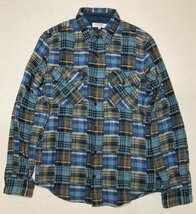 127A UNITED ARROWS ユナイテッドアローズ チェックシャツ パッチワーク【中古】_画像1