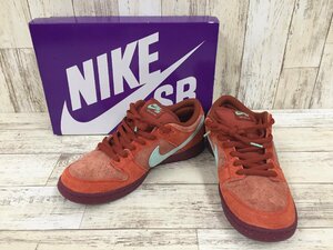 148BH NIKE SB DUNK LOW PRO PRM Mysticred And Rosewood DV5429-601【中古】