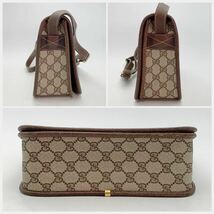 FN12119L【1000円スタート!!】GUCCI グッチ GG 柄 レザー ショルダーバッグ 【早い者勝ち!!】_画像4