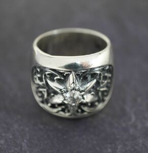 クロムハーツ/クラシックオーバル スターリング/21号/センターパヴェ/新品加工/インボイス/１円から！CHROME HEARTS