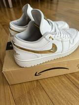 【USED】Nike Air Jordan 1 Low 白金 エアジョーダン レア 26.0cm_画像6