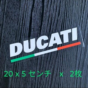 防水反射 2枚セット DUCATI ドゥカティ  バイクステッカー  デカール Aの画像1