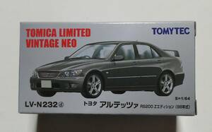即決！ トミカ リミテッド ヴィンテージ ネオ LV-N232d トヨタ アルテッツァ RS200 Ｚエディション 98年式 (灰メタ) 前期 新品・未使用品 