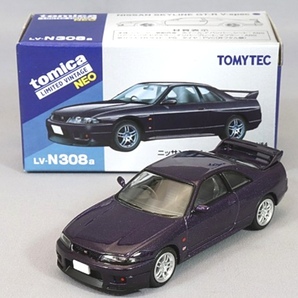 即決！ トミカ リミテッド ヴィンテージ ネオ LV-N308a ニッサン スカイライン GT-R V-spec 95年式 (紫) R33 新品・未使用品の画像2