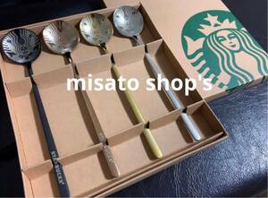  box attaching Starbucks 15.5cm 4 color set spoon high class stainless steel 