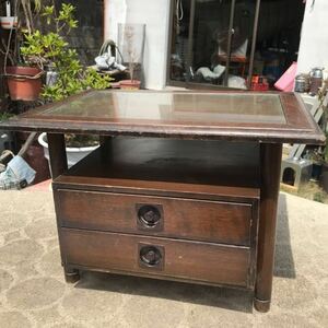  retro small drawer writing desk antique manner ... feeling cheap rattling .. none size:h31cm w45cm d32.5cm