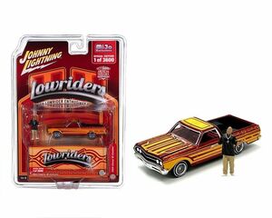 Johnny Lightning 1/64 シボレー エルカミーノ 1965 ローライダー フィギア付き Lowriders Chevrolet El Camino ミニカー