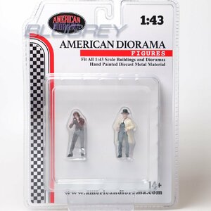 アメリカン ジオラマ 1/43 レースデイ セット 3 フィギア American Diorama Race Day Metal Figures Set