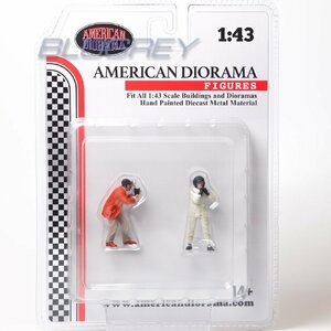 アメリカン ジオラマ 1/43 レースデイ セット 2 フィギア American Diorama Race Day Metal Figures Set