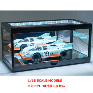 イルミケース プラス 1/18スケール用 アクリル ディスプレイ ボックス ブラック LEDライト付き USB電源 Illumicase Plus MiJoの画像6