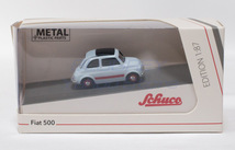 シュコー 1/87 フィアット 500 チンクエチェント スポーツ グレー Schuco FIAT 500 Sport 452659400_画像3