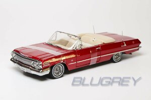 WELLY 1/24 Lowrider Chevrolet Impala SS convertible 1963 red Mijo limitation Low Rider Chevy Impala minicar 