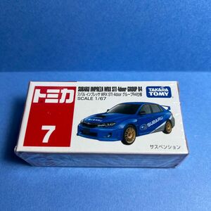 トミカ No.7 スバル インプレッサ WRX STI 4door グループR4仕様 （箱） 