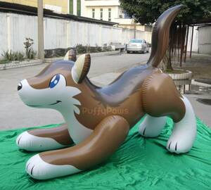 PuffyPaws Timber Wolf Inflatable Wolf серый пустой bi воздух винил float 