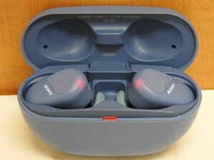 1 jpy ~ used SONY WF-SP800N blue Sony complete wireless noise cancel ring earphone present condition delivery 