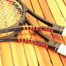 【1円】Wilson ウィルソン 2本セット☆Prostaff 97 プロスタッフ97 v11 テニスラケット グリップ2 97inch 27inch 315g 硬式 41164_画像3