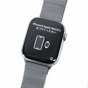 【1円/良品】アップル Apple Watch 7 45mm GPS+Cellularモデル MKJW3J/A バッテリ容量100% シルバー アップルウォッチ 初期化済 41012の画像1
