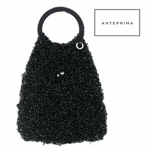 [1 jpy / superior article ] Anteprima ANTEPRIMA wire bag handbag Mini bag standard Mini tote bag beads spangled black 41295