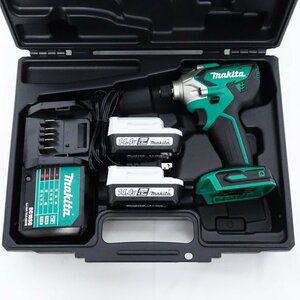 【1円/ほぼ未使用】マキタ MAKITA 14.4V 充電式インパクトドライバー MTD001DSX バッテリ2個 充電器付き DC18SG BL1415 通電確認済 41154